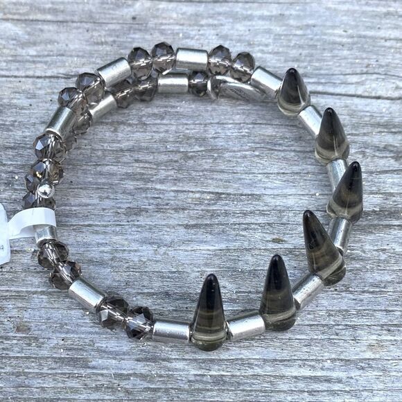 Alex and Ani Silver/Brown Depths of the Wild Bracelet in Glacial Aura NWT! - Picture 1 of 8